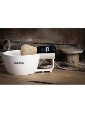 The Goodfellas' Smile Beard Shaving Bowl Resilient Resin White